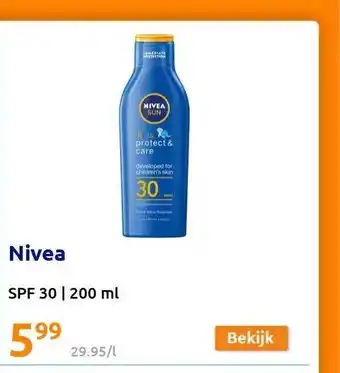 Action Nivea SPF 30 aanbieding