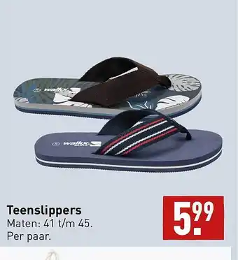 ALDI Teenslippers aanbieding