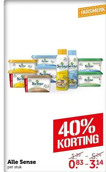 Coop Alle Sense 40% Korting aanbieding