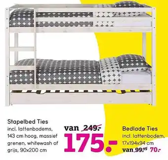 Leen Bakker Stapelbed Ties Of Bedlade Ties aanbieding