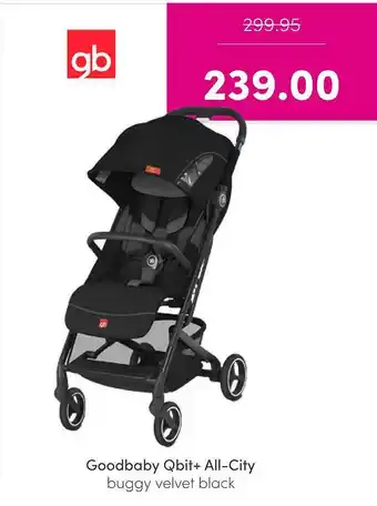 Baby & Tiener Goodbaby Qbit+ All-City Buggy Velvet Black aanbieding