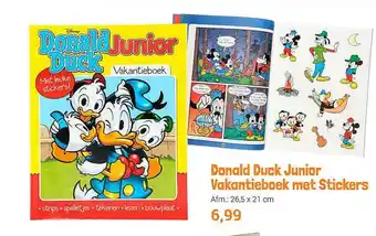 Lobbes Donald duck junior vakantieboek met stickers aanbieding