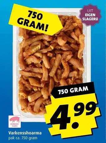 Boni Varkensshoarma aanbieding