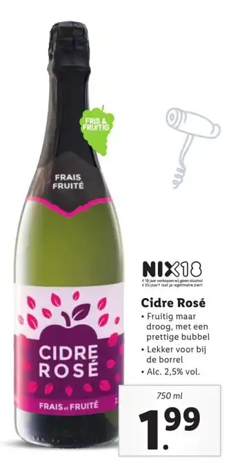 Lidl Cidre Rose 750 ml aanbieding