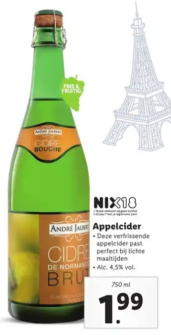 Lidl Appelcider 750 ml aanbieding