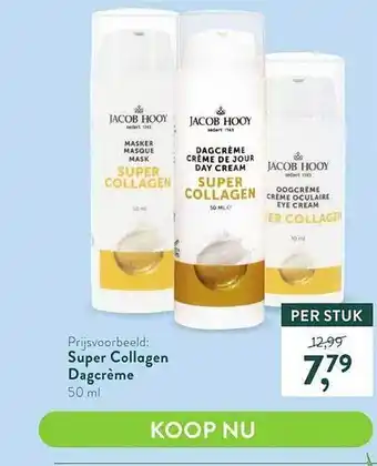 Holland & Barrett Jacob Hooy Super Collagen Dagcrème aanbieding