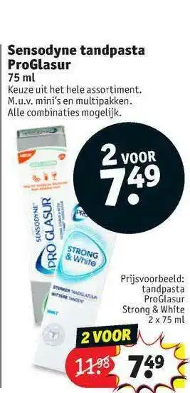 Kruidvat Sensodyne tandpasta proglasur aanbieding