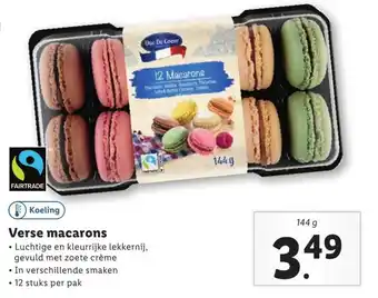 Lidl Verse macarons 144 gr aanbieding