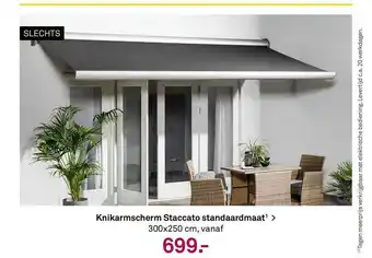 Karwei Knikarmscherm Staccato Standaardmaat¹ > 300x250 Cm aanbieding