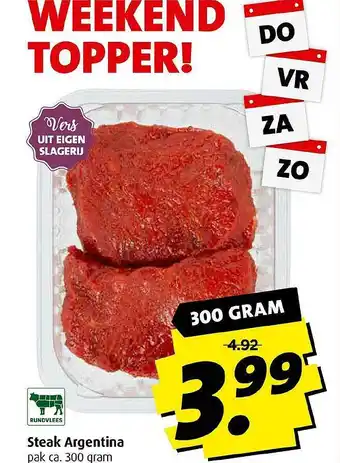 Boni Steak argentina 300 gram aanbieding