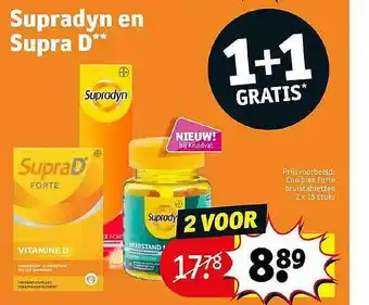 Kruidvat Supradyn En Supra D 1+1 Gratis aanbieding