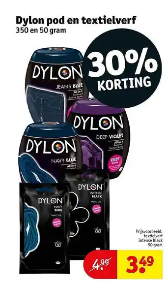 Kruidvat Dylon Pod En Textielverf 30% Korting aanbieding