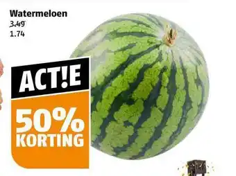 Poiesz Watermeloen 50% Korting aanbieding