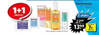 Trekpleister Alle Biodermal 1+1 Gratis aanbieding