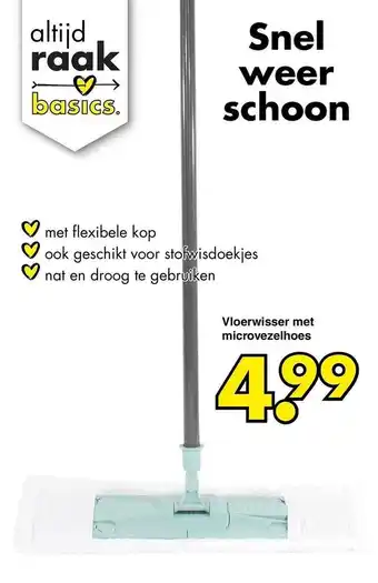 Wibra Vloerwisser Met Microvezelhoes aanbieding