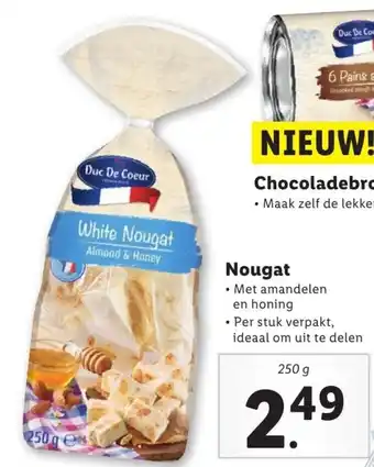 Lidl Nougat 250 gr aanbieding