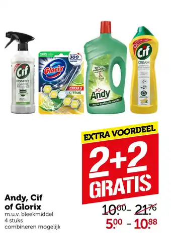 Coop Andy, Cif of Glorix aanbieding