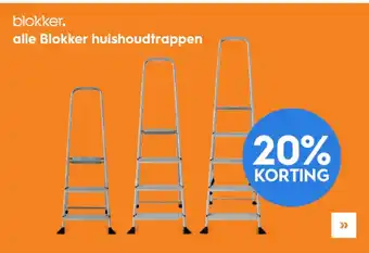 Blokker Huishoudtrappen 20% korting aanbieding