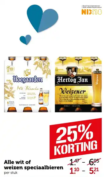 Coop Alle wit of weizen speciaalbieren aanbieding