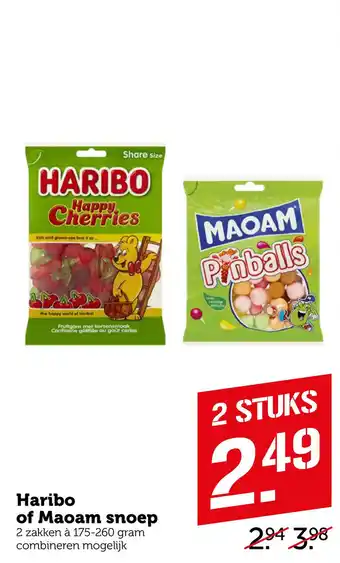 Coop Haribo of Maoam snoep aanbieding