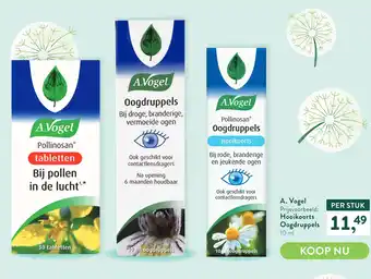 Holland & Barrett A. Vogel Hooikoorts Oogdruppels aanbieding