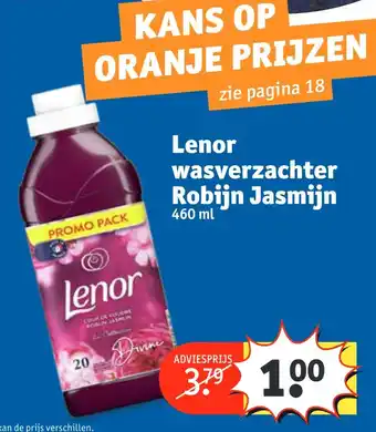 Kruidvat Lenor wasverzachter Robijn Jasmijn aanbieding