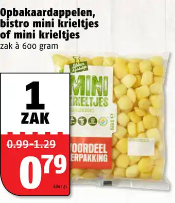 Poiesz Opbakaardapelen, bistro mini krieltjes of mini krieltjes 600g aanbieding