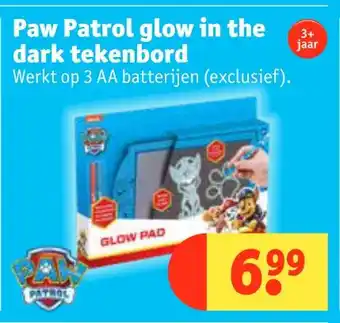 Kruidvat Paw Patrol glow in the dark tekenbord aanbieding