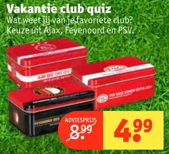 Kruidvat Vakantie club quiz aanbieding