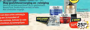 Kruidvat Olay gezichtsverzorging en -reiniging aanbieding