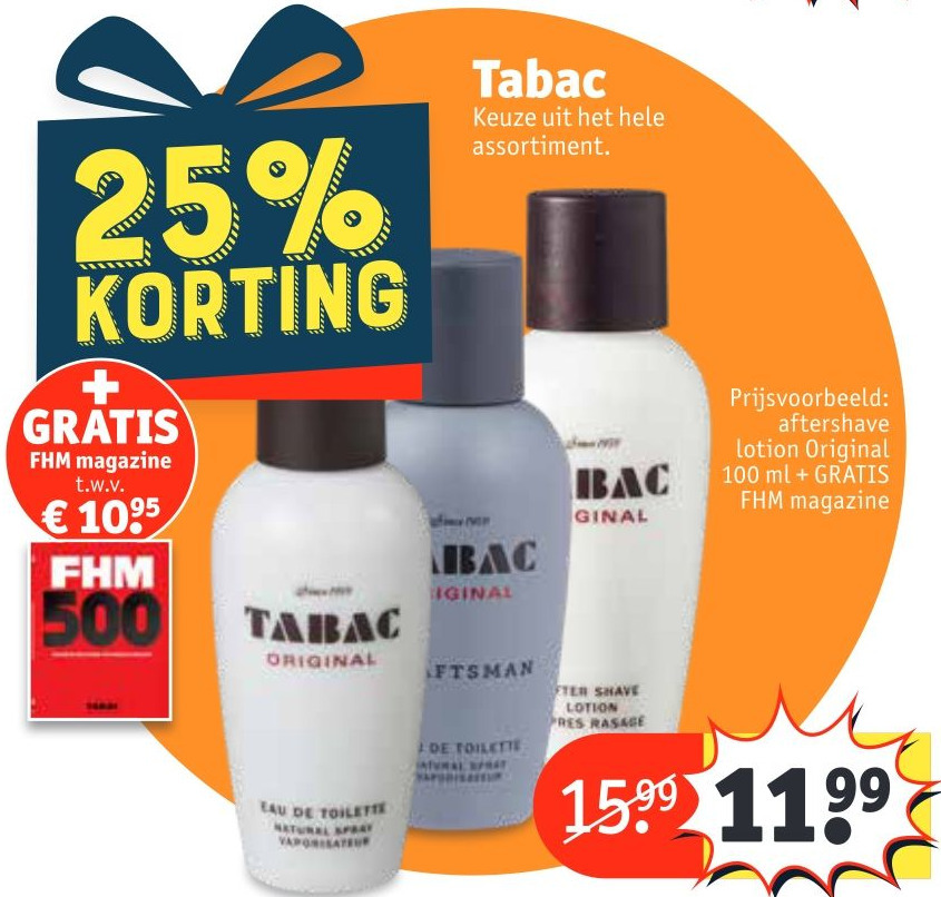 Tabac aanbieding bij Kruidvat