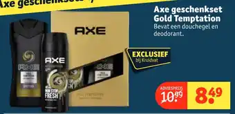 Kruidvat Axe geschenkset Gold Temptation aanbieding