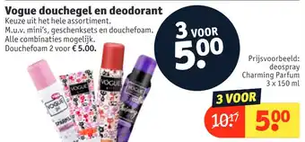 Kruidvat Vogue douchegel en deodorant aanbieding