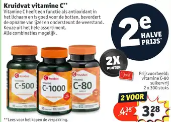 Kruidvat Kruidvat vitamine C** aanbieding