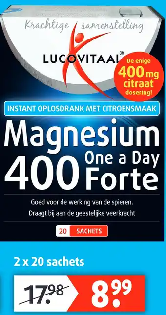 Lucovitaal Magnesium 400 forte aanbieding