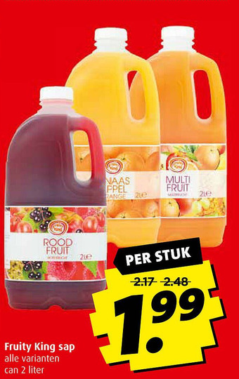 Boni Fruity King sap aanbieding