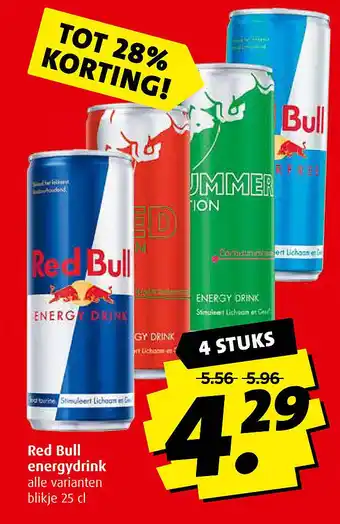 Boni Red Bull energydrink aanbieding