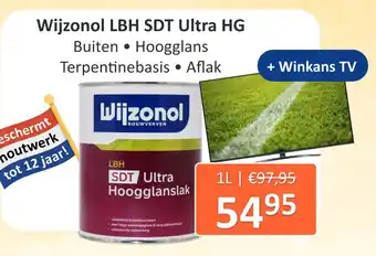 De Verfzaak Wijzonol LBH SDT Ultra HG aanbieding