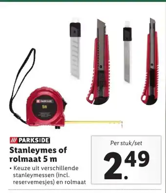 Lidl PARKSIDE Stanleymes of rolmaat 5 m aanbieding