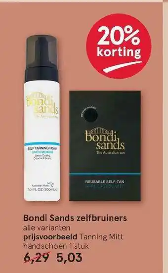 Etos Bondi sands zelfbruiners 20% Korting aanbieding