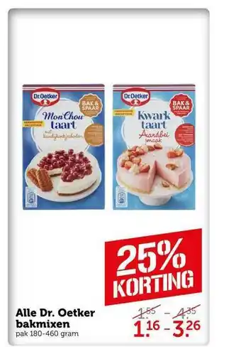 CoopCompact Alle Dr. Oetker Bakmixen 25% Korting aanbieding