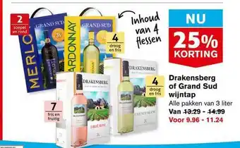 Hoogvliet Drakensberg Of Grand Sud Wijntap 25% Korting aanbieding