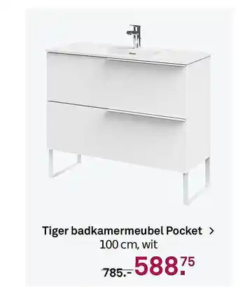 Karwei Tiger Badkamermeubel Pocket > 100 Cm, Wit aanbieding