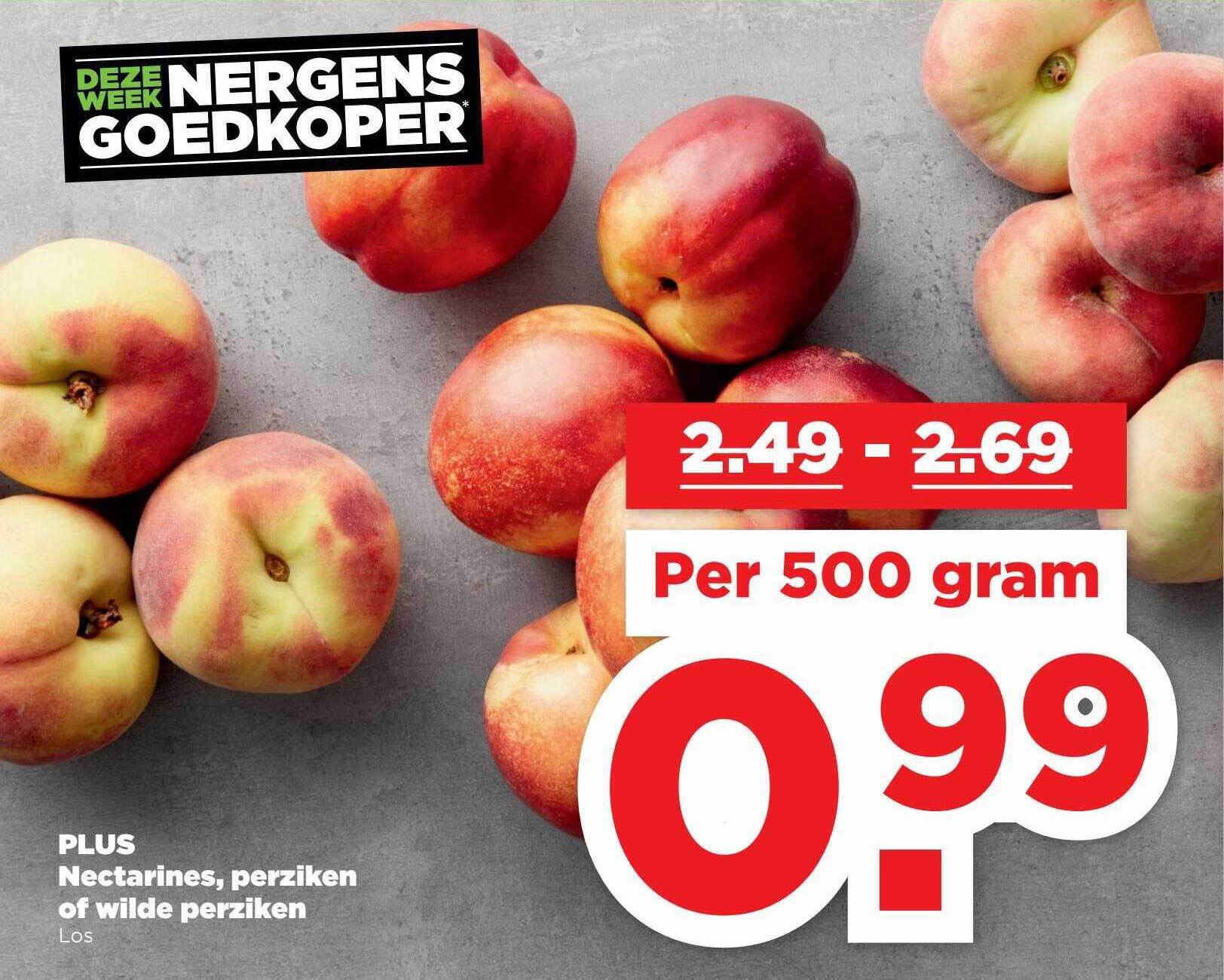 Plus Nectarines, Perziken Of Wilde Perziken aanbieding bij PLUS