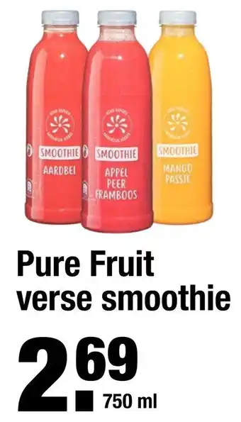 ALDI Pure Fruit verse smoothie 750ml aanbieding