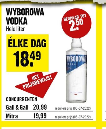 Dirck 3 Wyborowa Vodka aanbieding