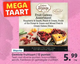 Lidl Gemixte fruittaart aanbieding