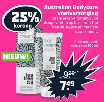 Trekpleister Australian Bodycare voetverzorging aanbieding