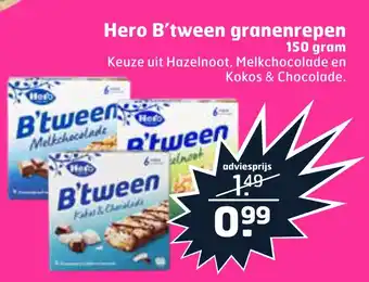 Trekpleister Hero B'tween granenrepen aanbieding