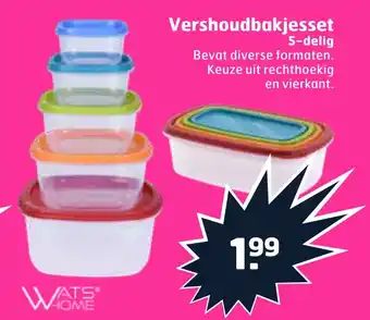 Trekpleister Vershoudbakjesset 5-delig aanbieding